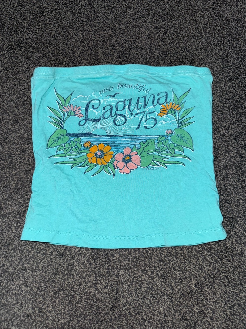 Vintage Y2K Hollister Laguna Beach Tube Top Built In Bra Size M